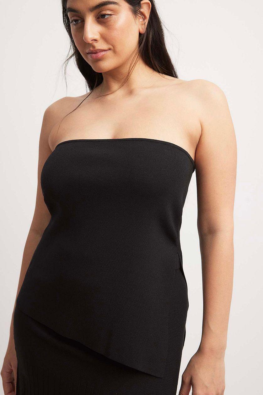 Knitted Slit Detail Tube Top Product Image