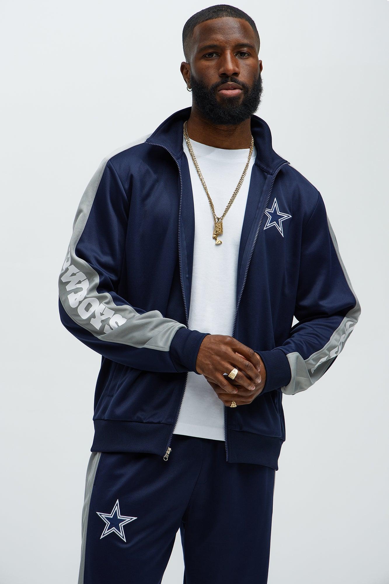 Cowboys Stand By Track Jacket - Navy Male Product Image