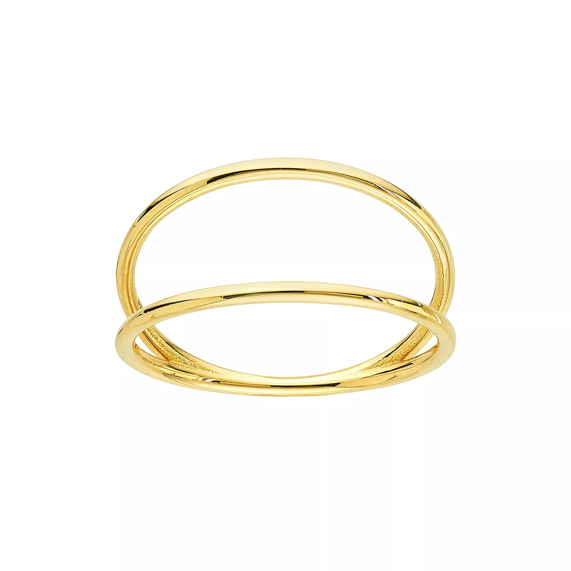 14k Gold Double Row Wire Ring, Women's, Size: 8 Product Image