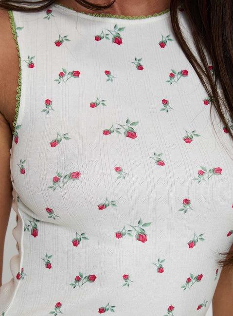 Lullabies Pointelle Nightie Floral Product Image