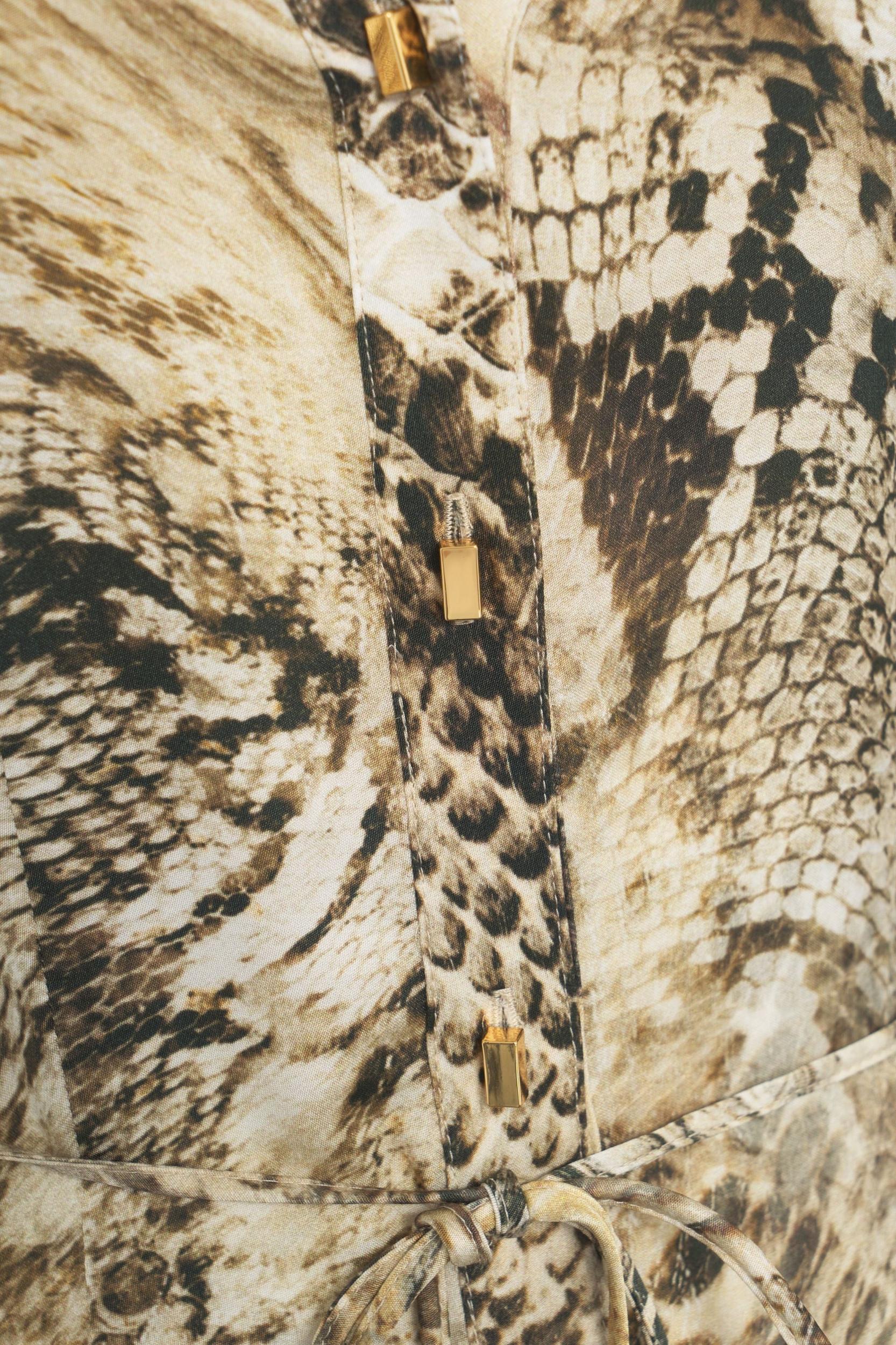 Maxi dress with animal print Product Image