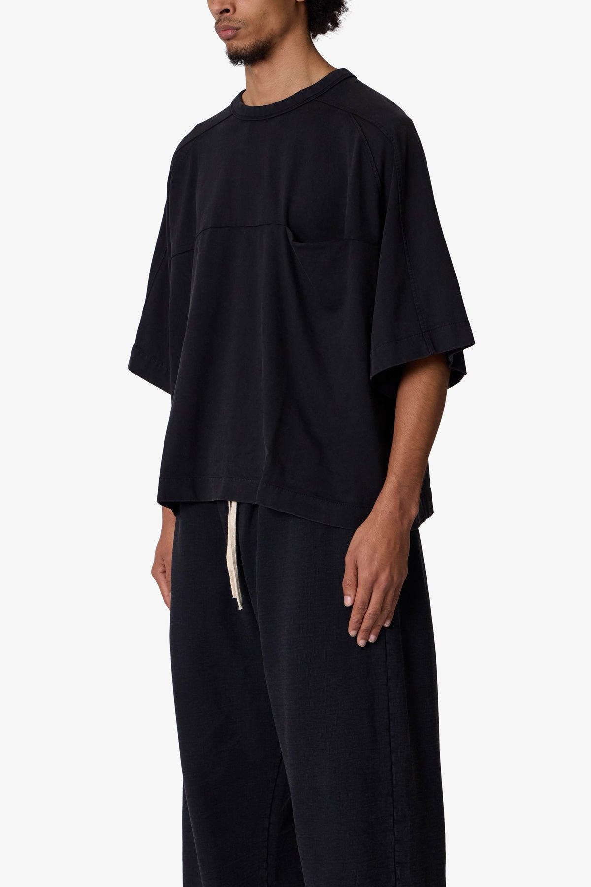 Paneled Hidden Pocket Tee - Washed Black Product Image