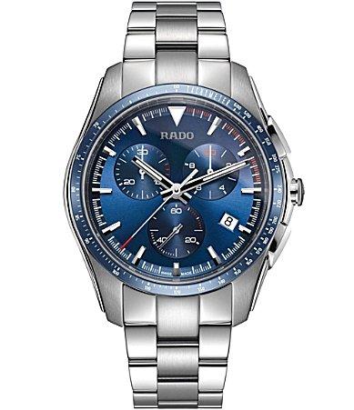 RADO Mens Hyperchrome Chronograph Blue Dial Bracelet Watch Product Image