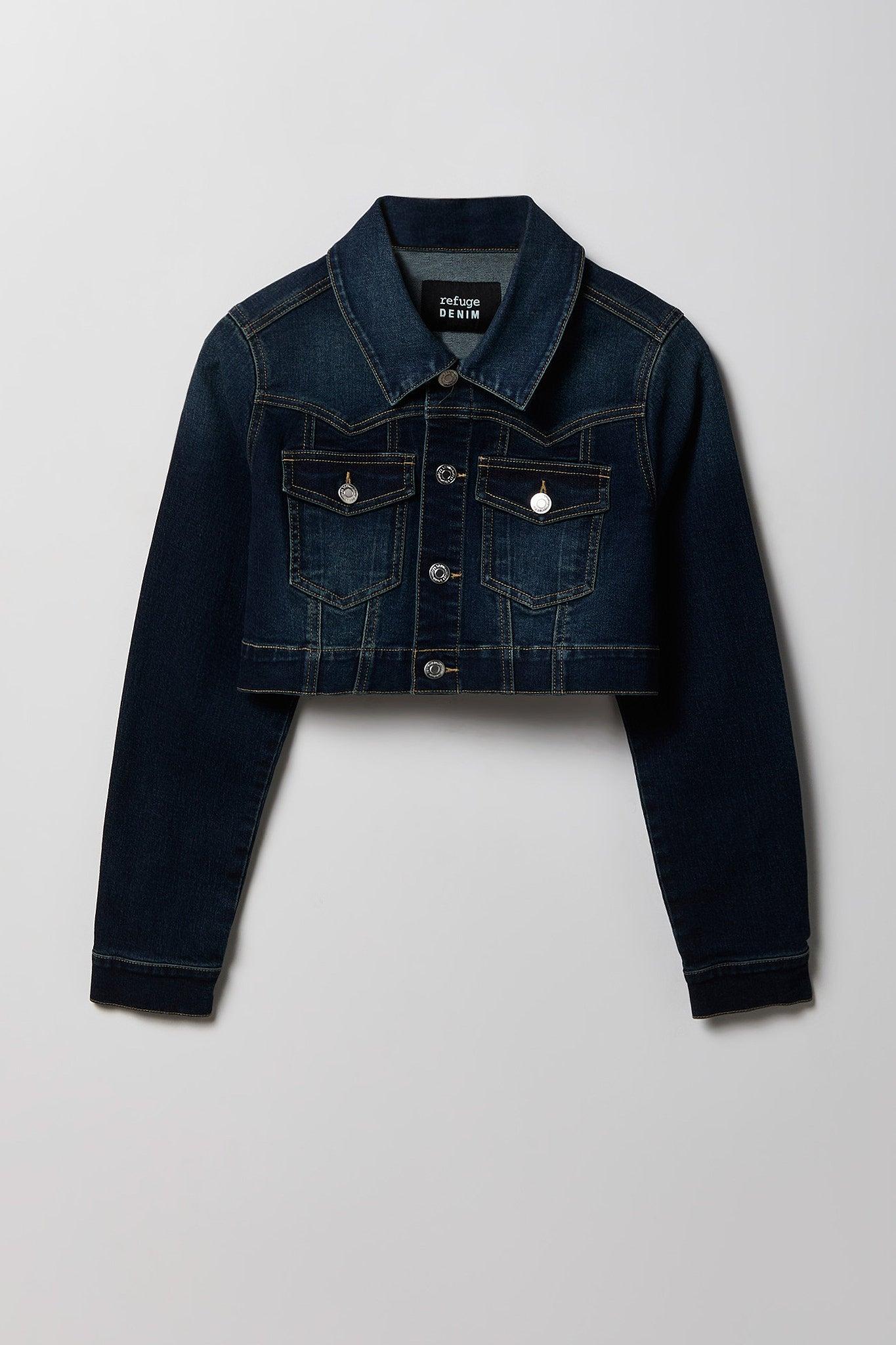 Classic Cropped Denim Jacket Female Product Image