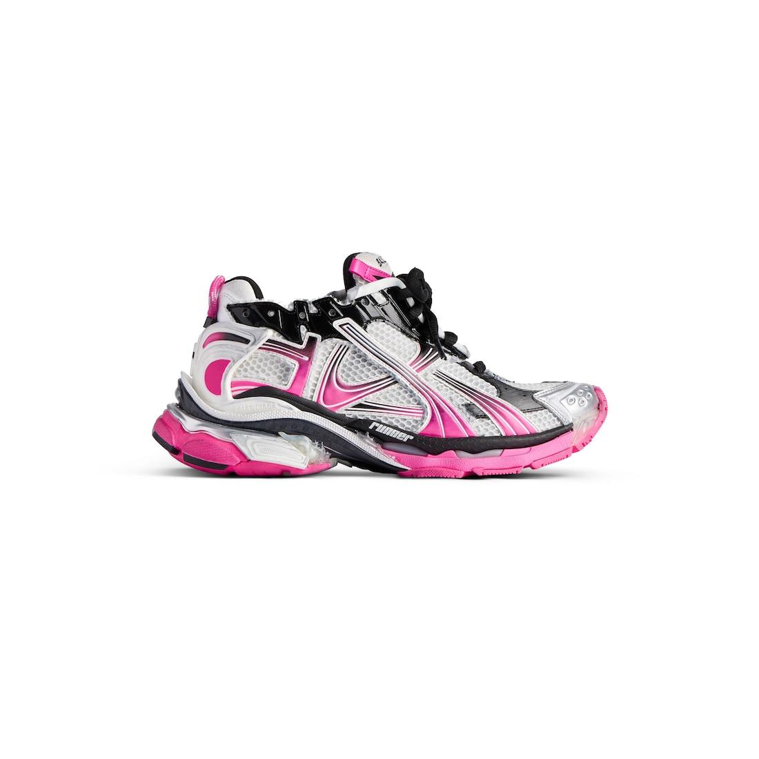 Women's Runner Gradient Sneaker  in White/pink/black Product Image