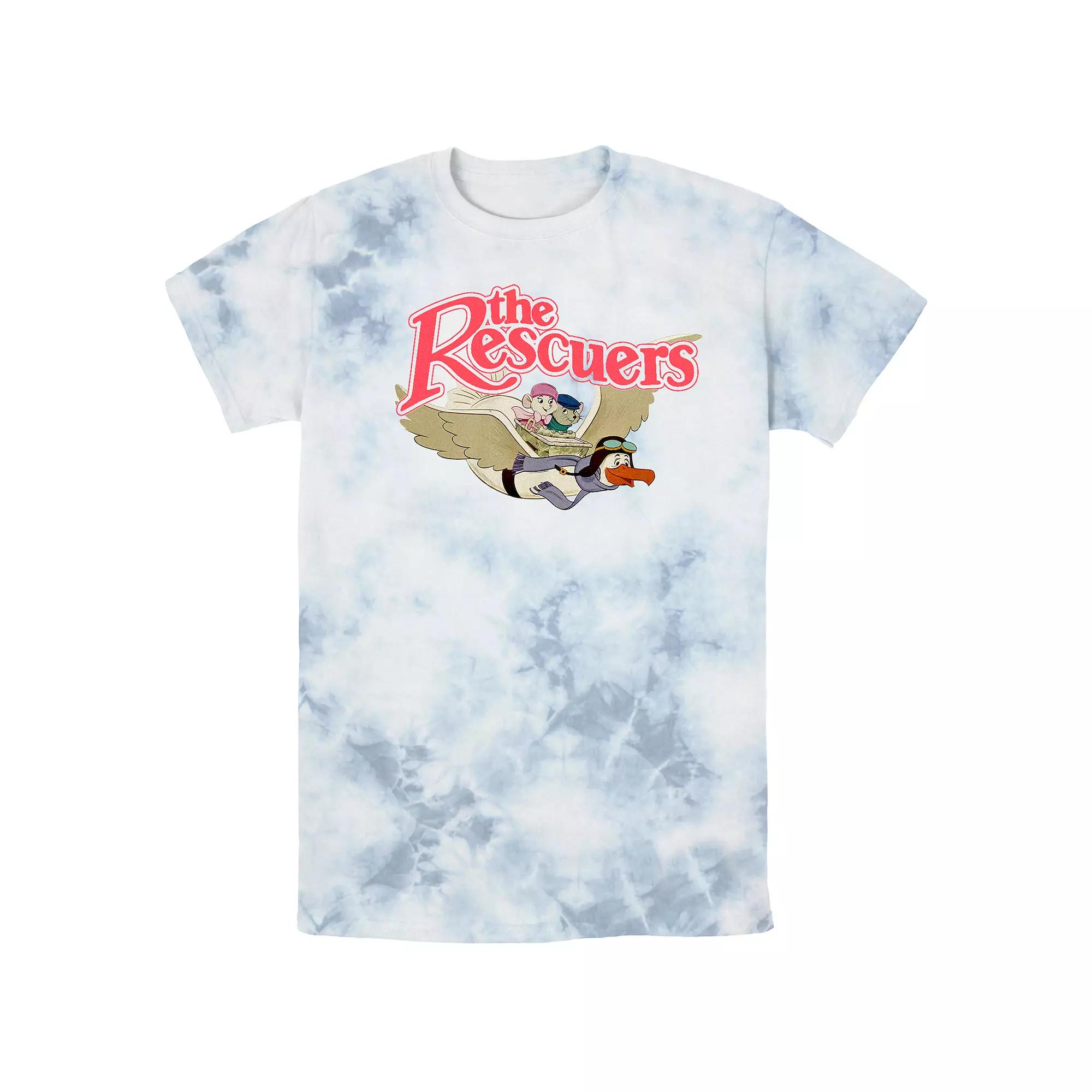 Disney's The Rescuer's Down Under Men's Orville Flight Bombard Wash Graphic Tee, Size: XL, White Blue Product Image