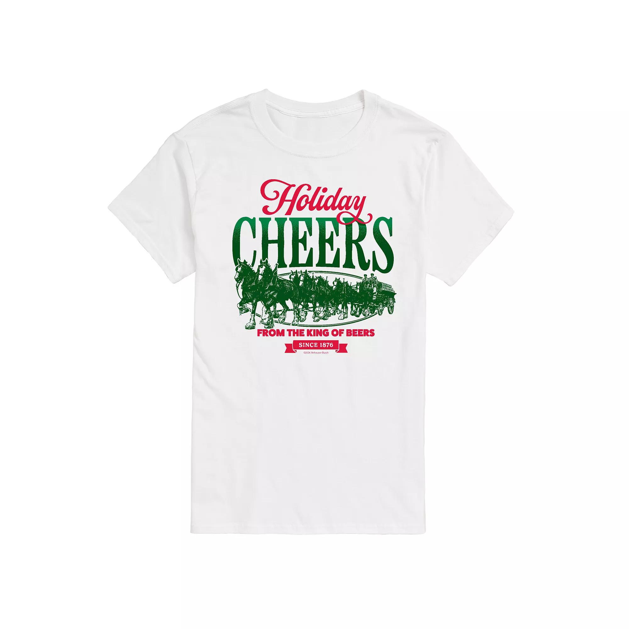 Men's Budweiser Clydesdales Holiday Cheers Graphic Tee,  Product Image