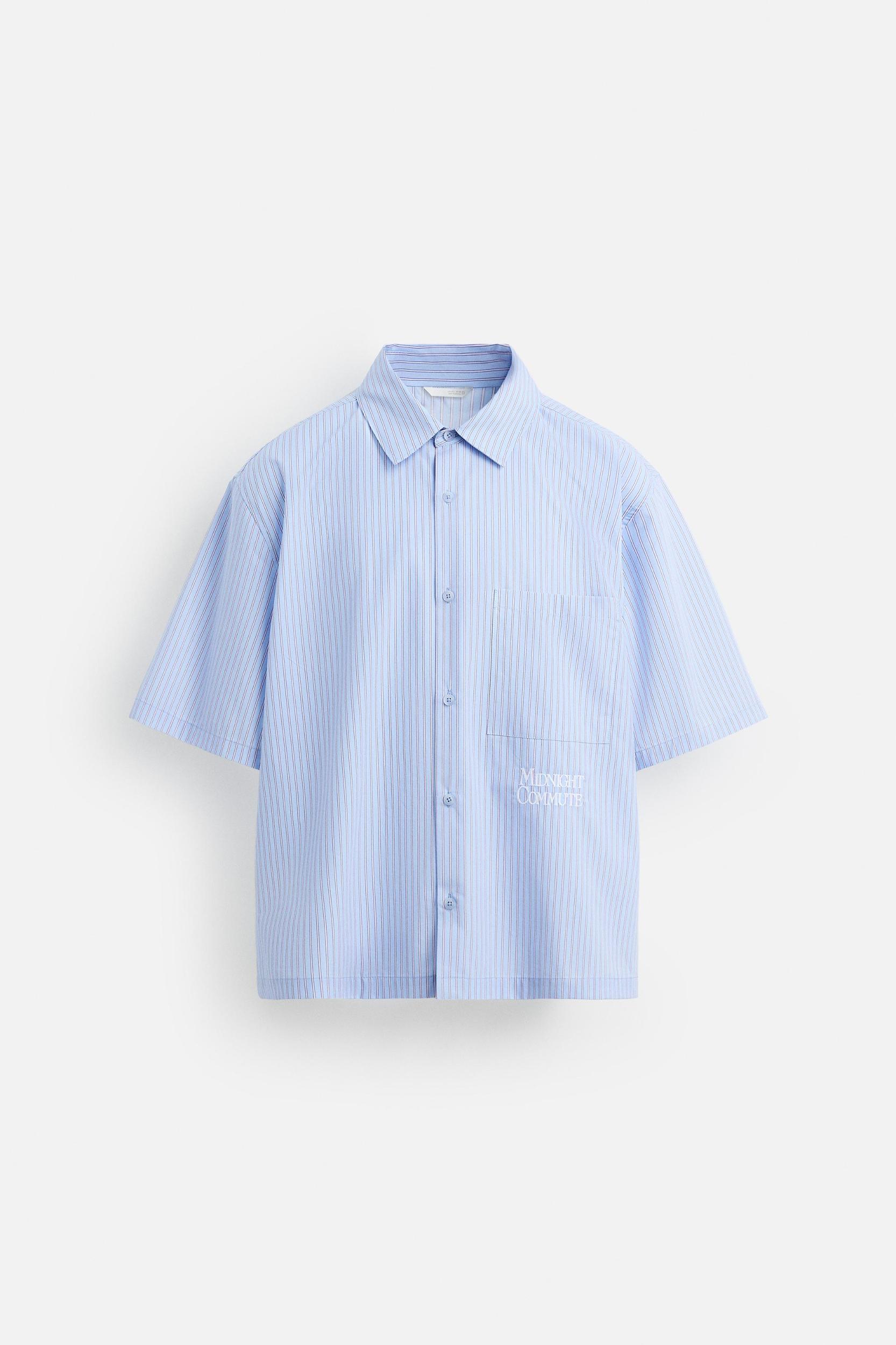 STRIPED TEXT SHIRT Product Image