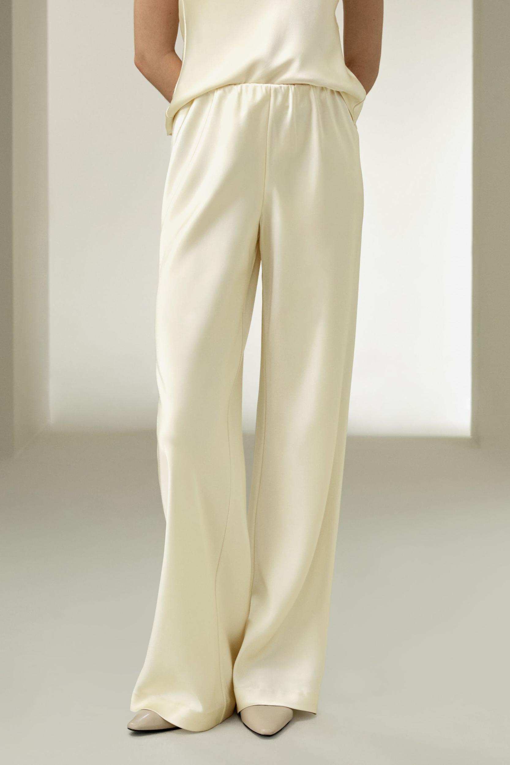 LILYSILK Silk Pants Women - Lily White 100 Silk - Classic Relaxed Fit Pants Petite 8 Product Image