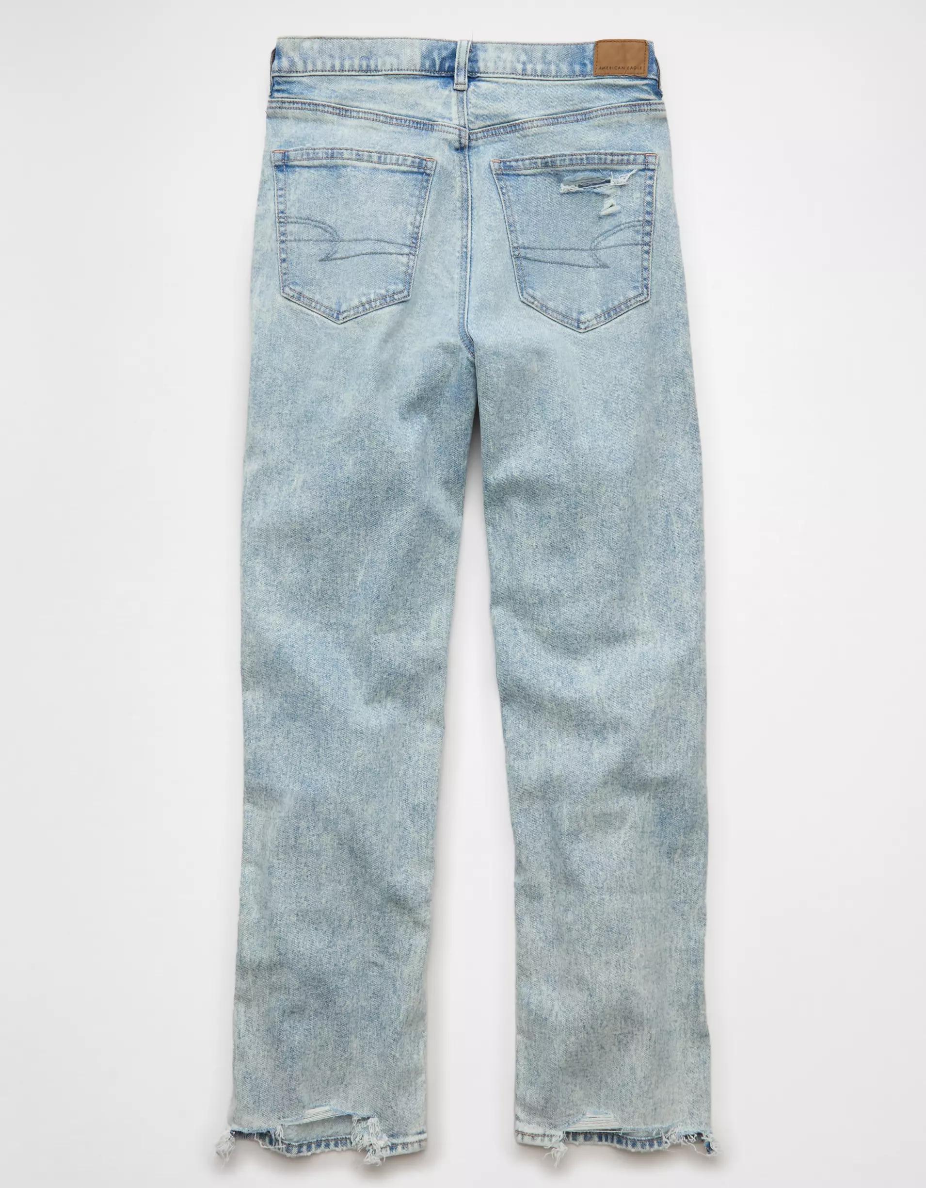 AE Strigid Ripped Super High-Waisted Baggy Straight Jean Product Image