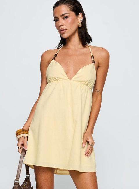 Melanea Mini Dress Yellow Product Image