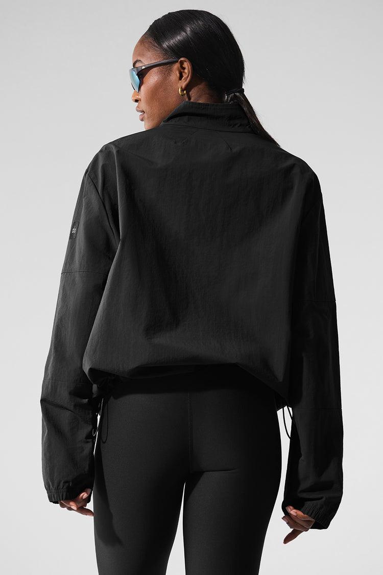 Light Weight Takeaway Track Pullover - Black Product Image