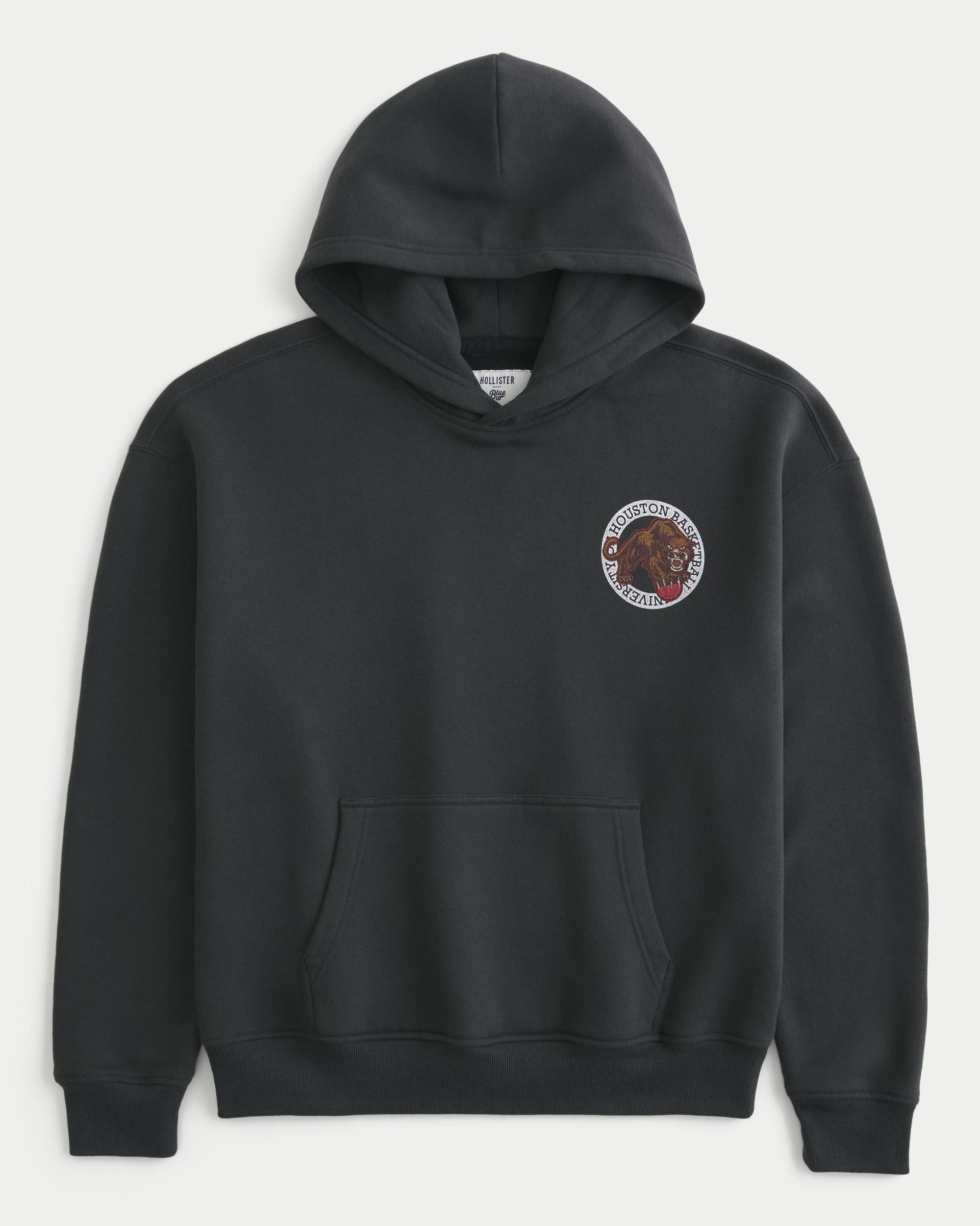 Boxy UConn Graphic Hoodie Product Image
