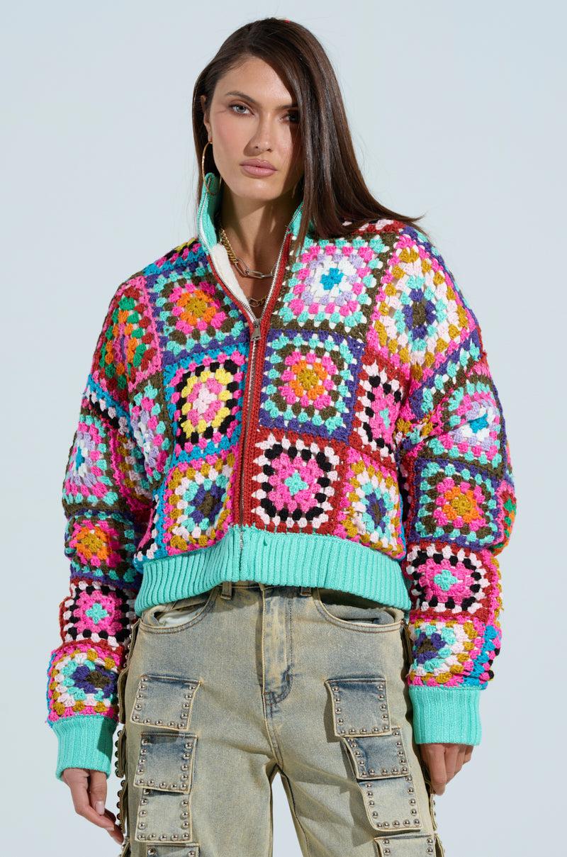 AZURRA CROCHET BOMBER Product Image