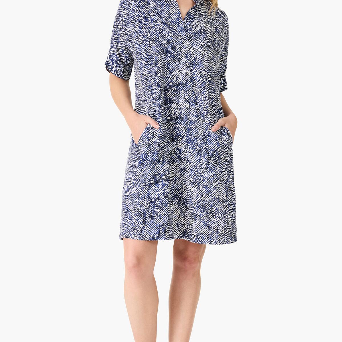 Dashing Dot Devon Dress- Indigo Multi Product Image