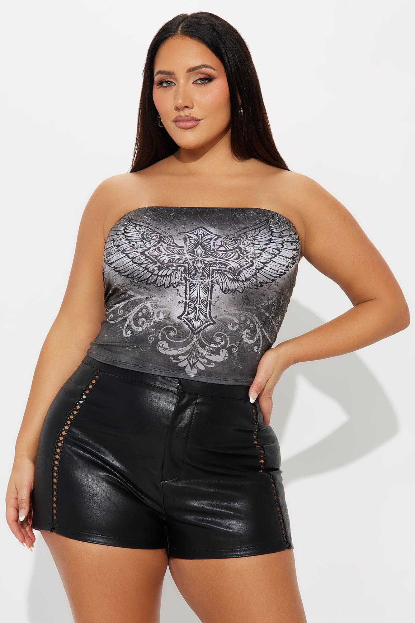 Crossfire Angel Tube Top - Black Female Product Image