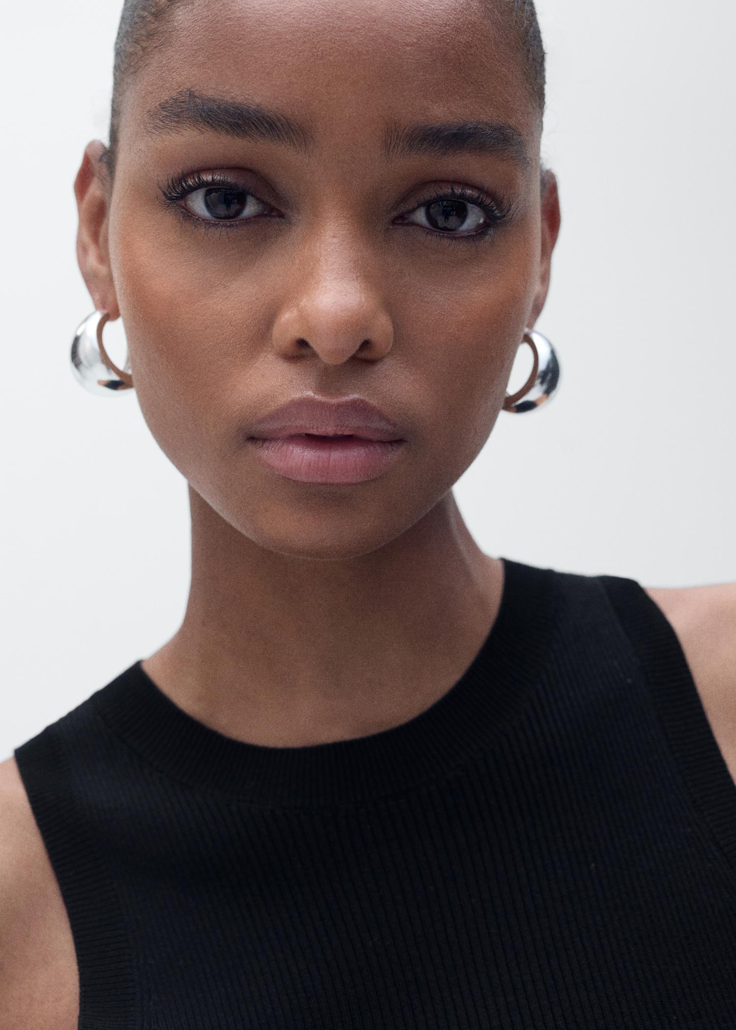 Ribbed knit top - Women | MANGO USA Product Image