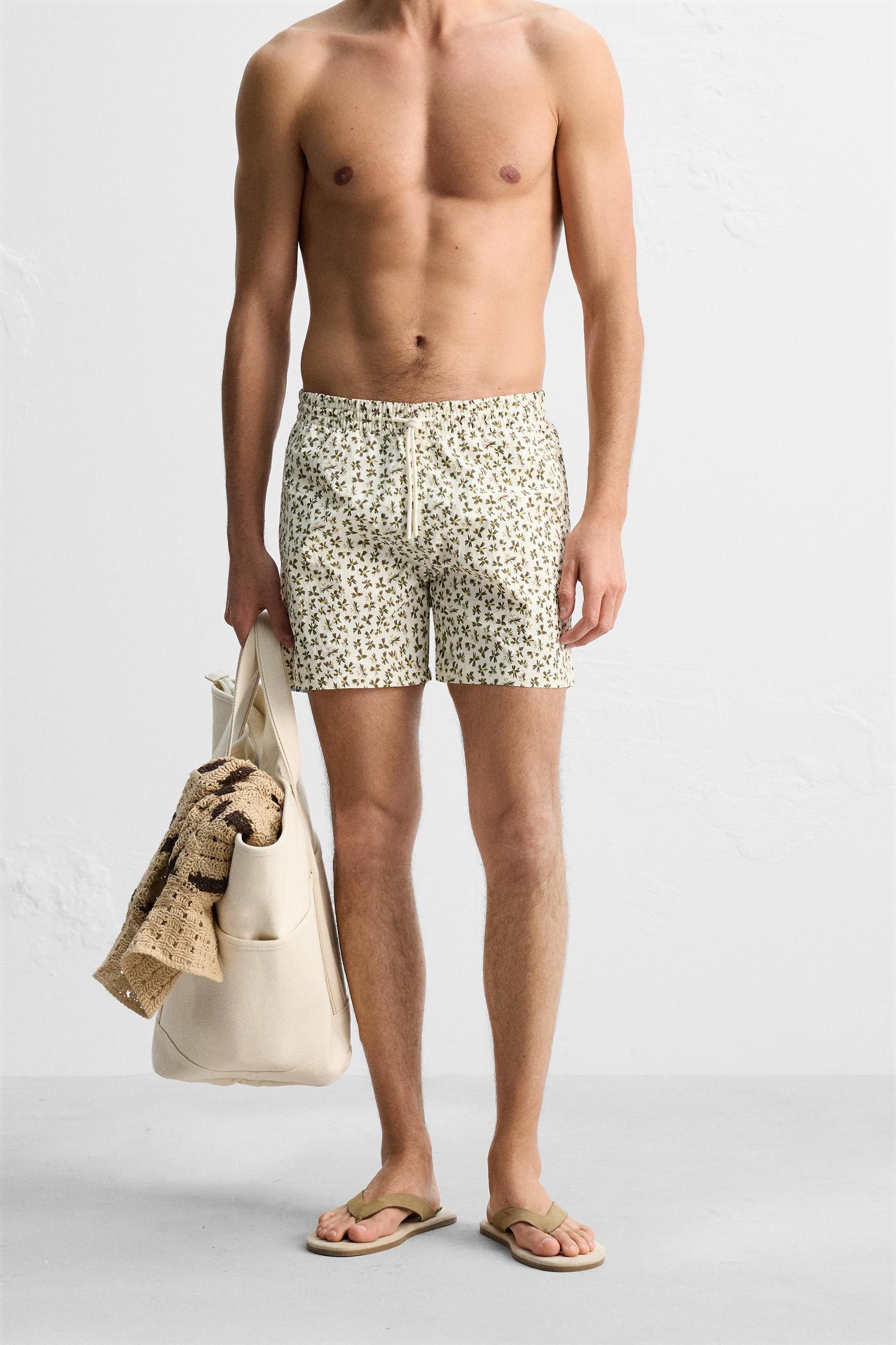 FLORAL PRINT MID-LENGTH SWIMSUIT Product Image