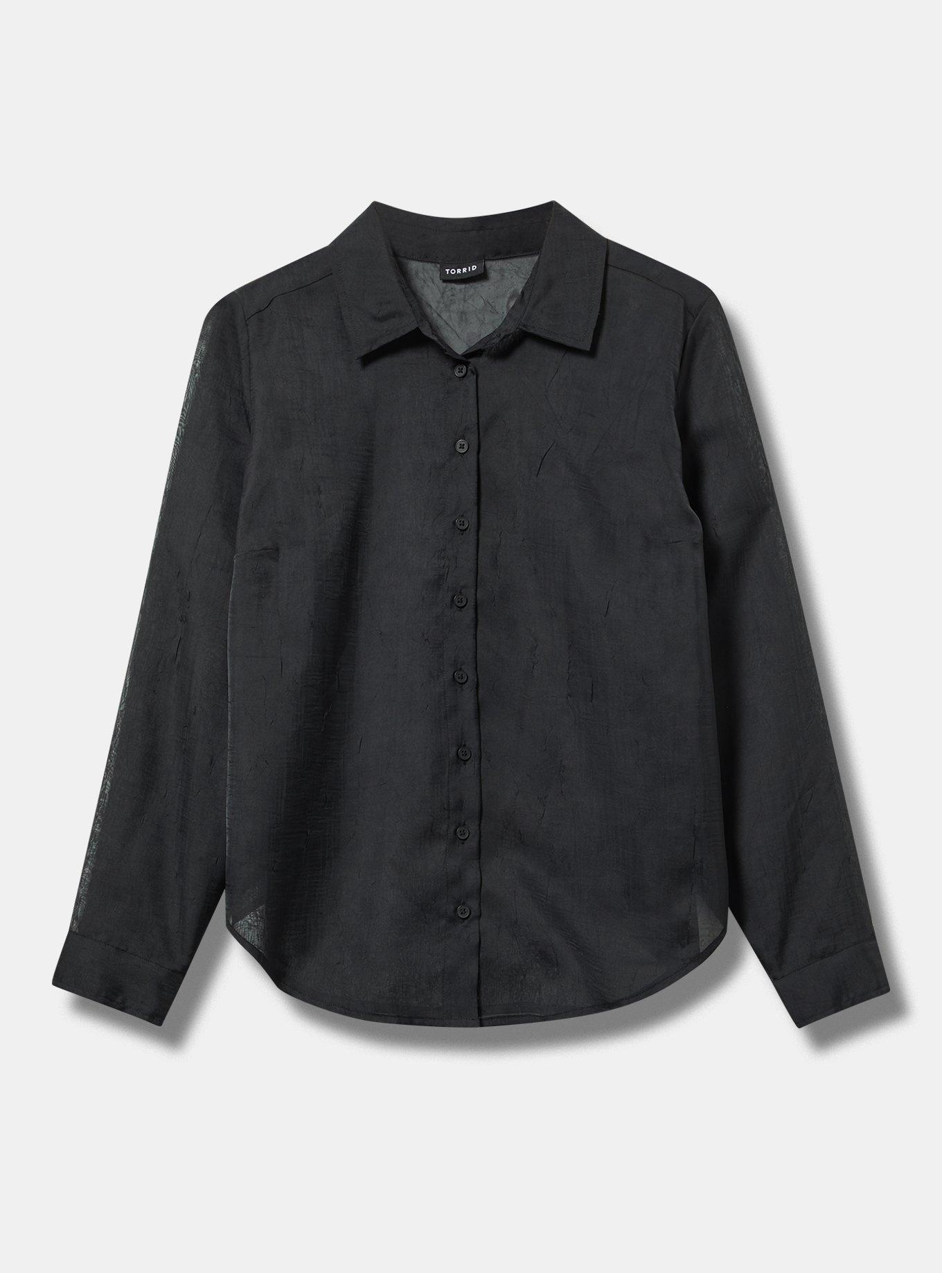 Sheer Button-Up Shirt Product Image