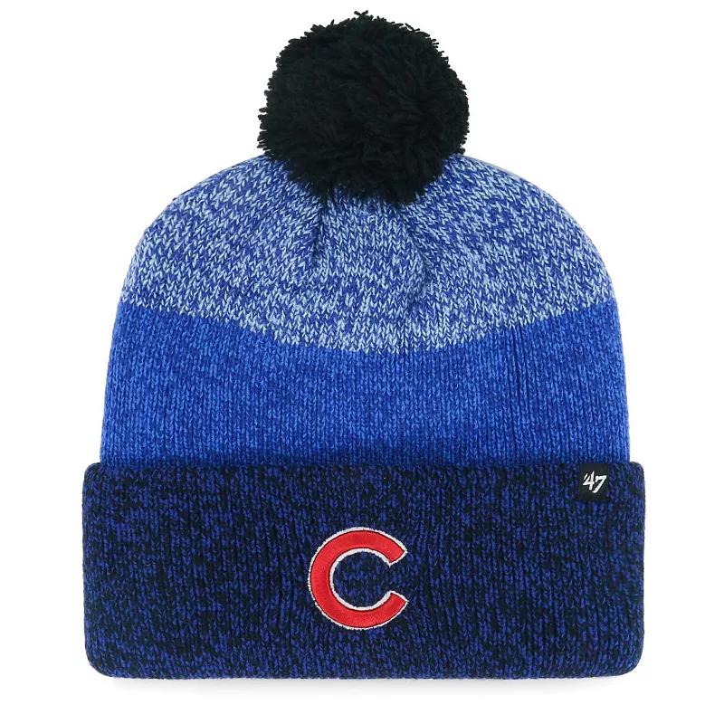Men's '47 Royal Toronto Blue Jays Darkfreeze Cuffed Knit Hat with Pom, Jay Blue Product Image