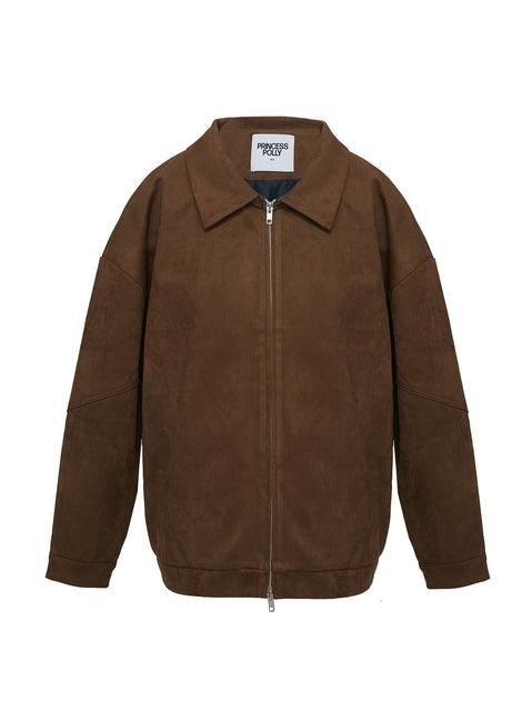 Nome Faux Suede Jacket Brown Product Image