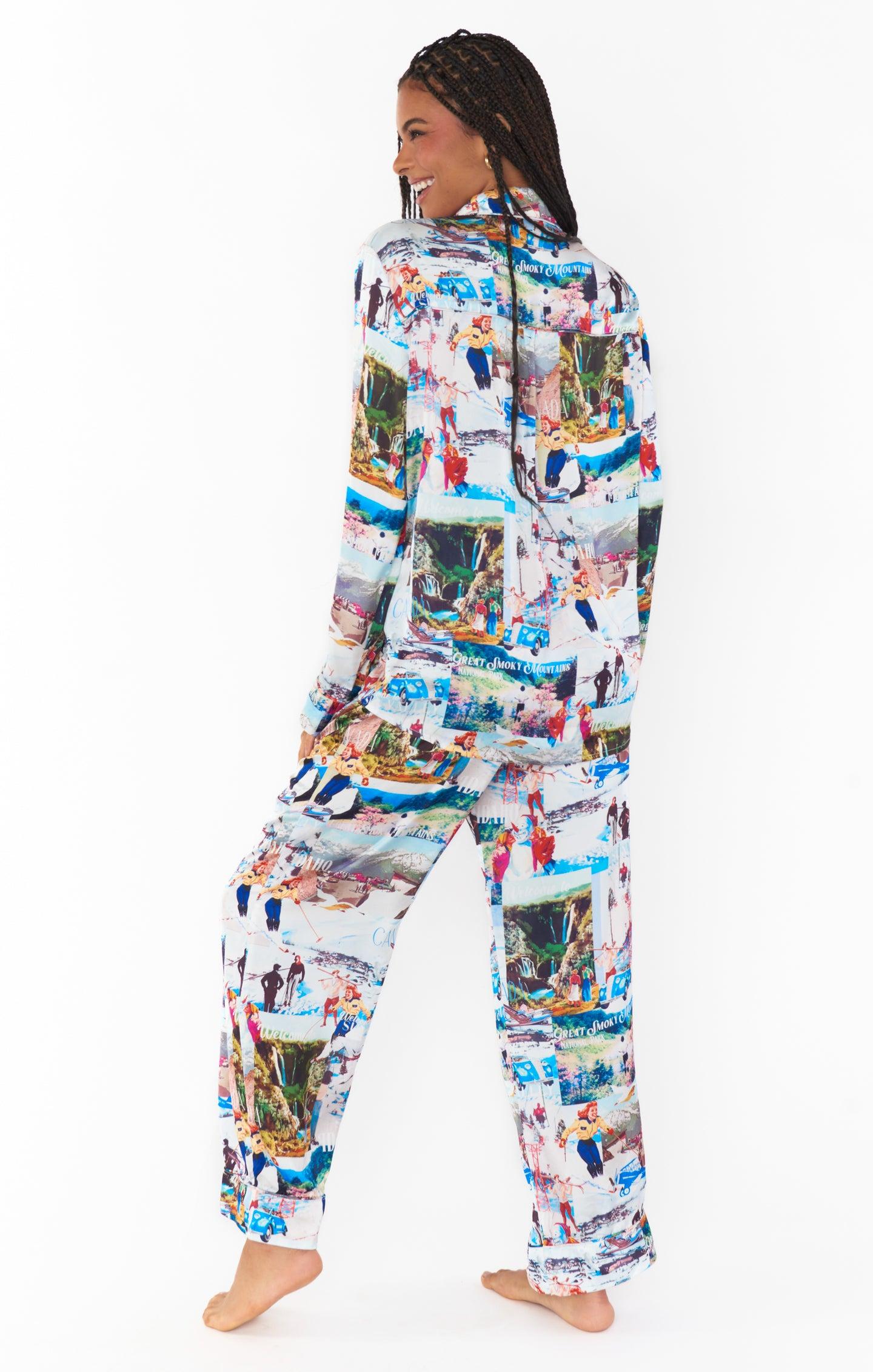 Classic PJ Set ~ Ski Postcard Silky Product Image