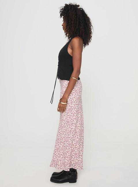 Mariposa Maxi Skirt Beige Floral Product Image