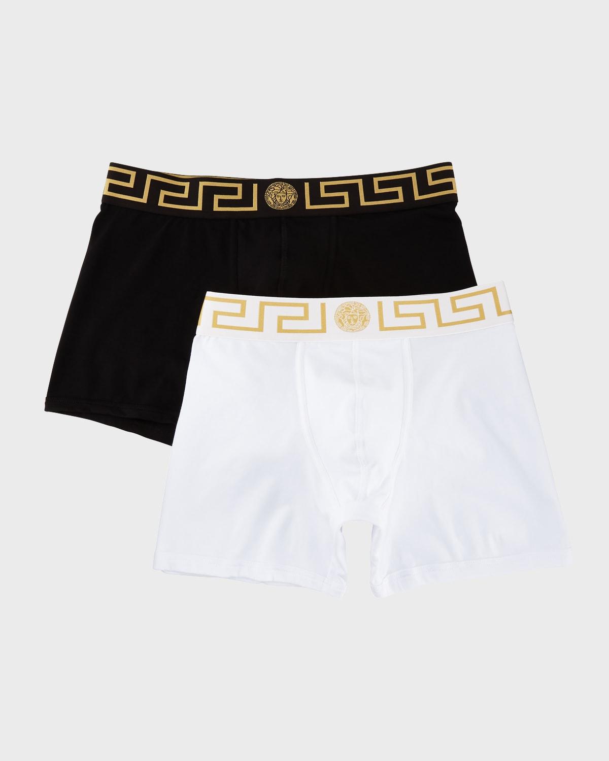 Two-Pack Greca Border Long Boxer Trunks Product Image