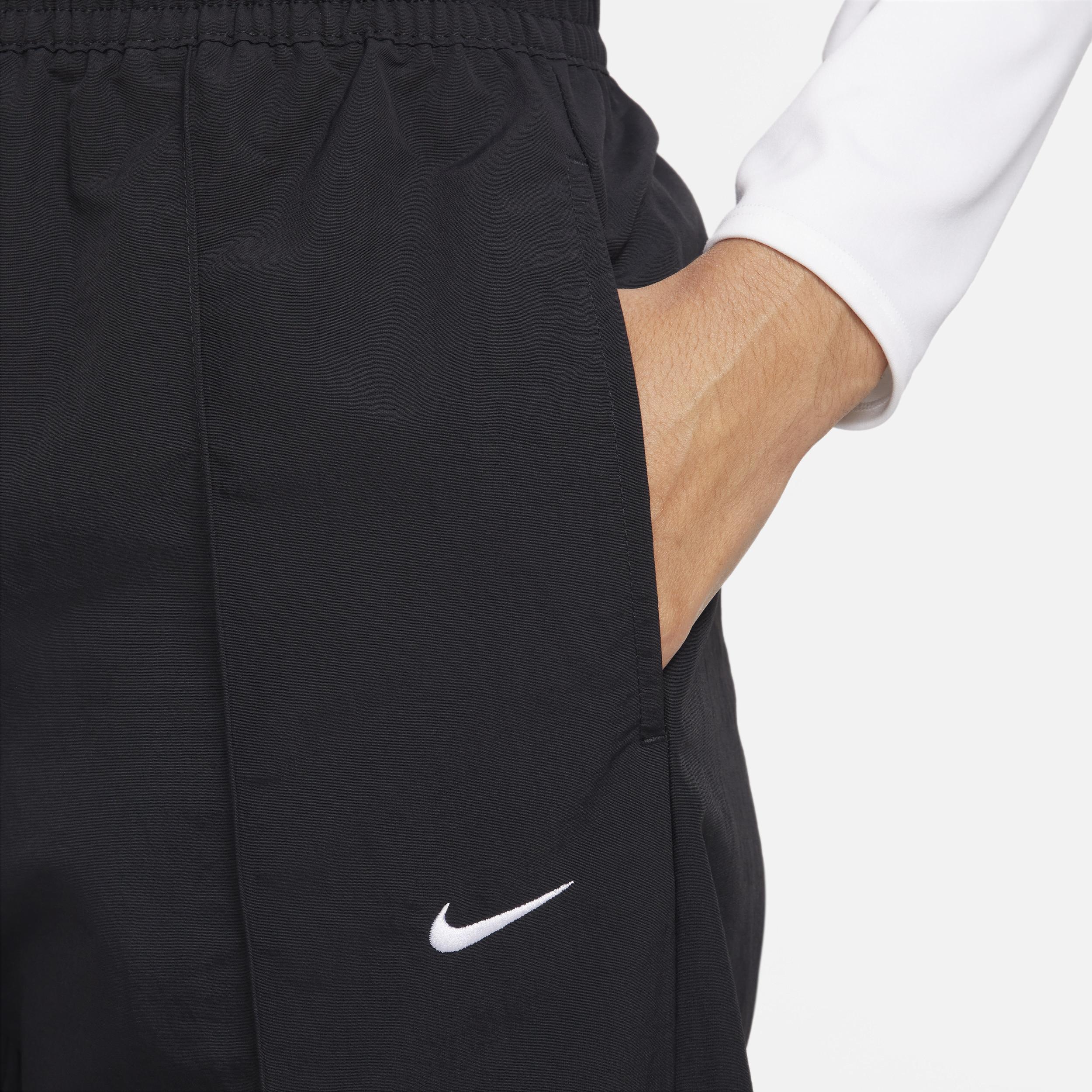 Nike Womens Nike Trend Woven Mid Rise Pants - Womens Black/White Product Image