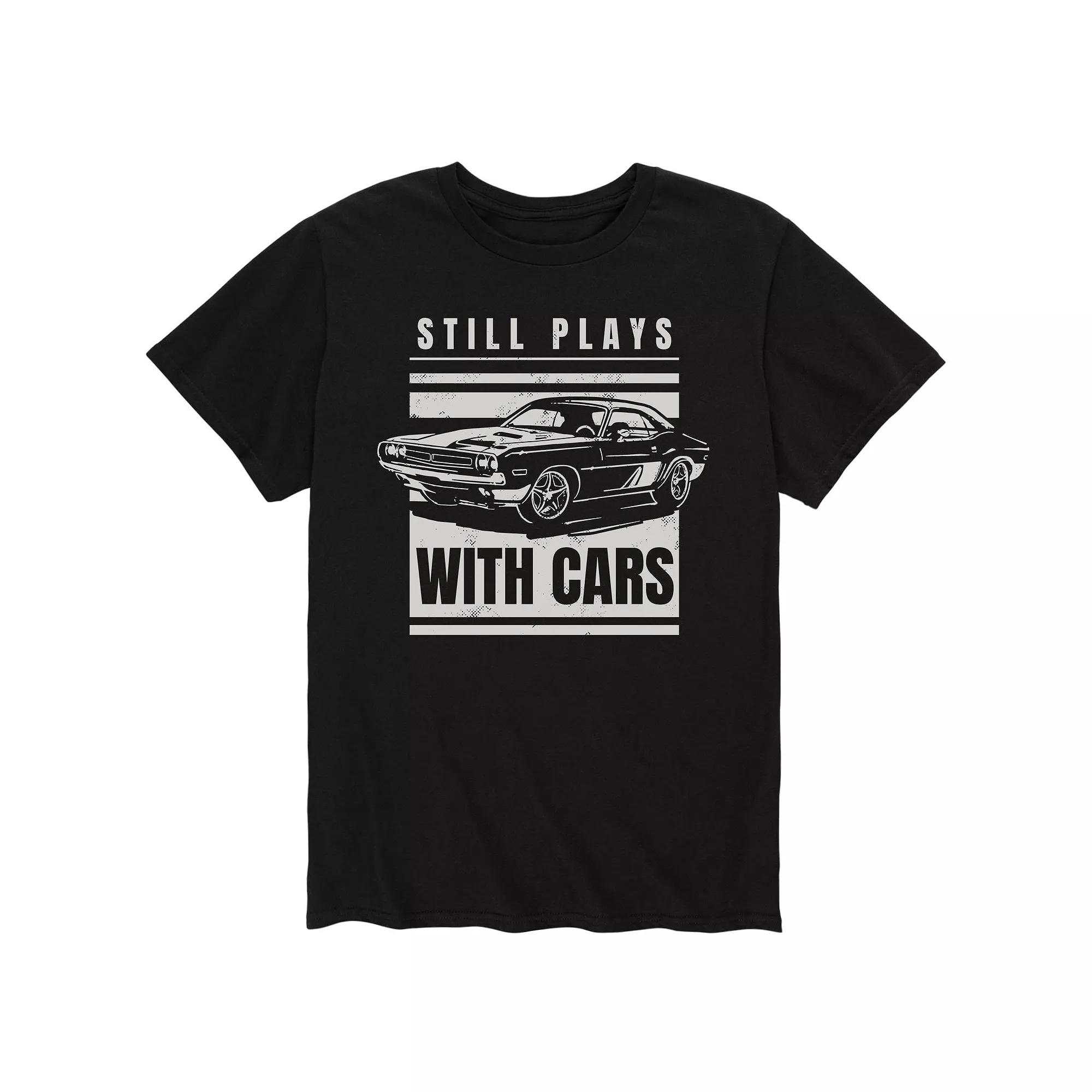 Big & Tall Plays With Cars Tee, Men's,  Product Image