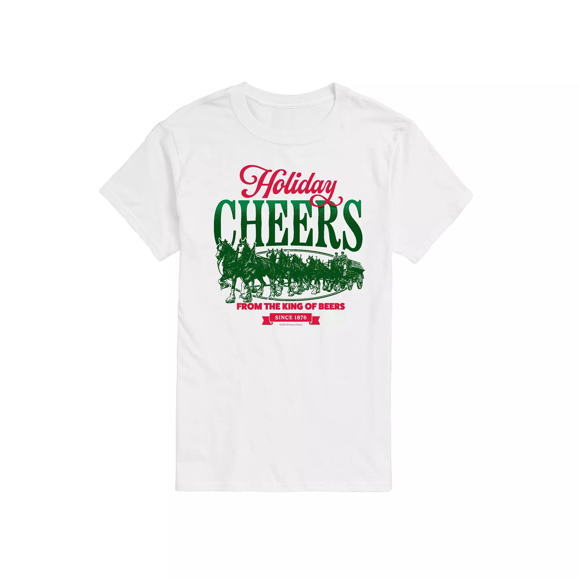Men's Budweiser Clydesdales Holiday Cheers Graphic Tee,  Product Image