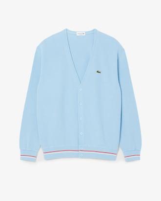 Men's Relaxed Fit Stripe Detail Cotton Cardigan Product Image