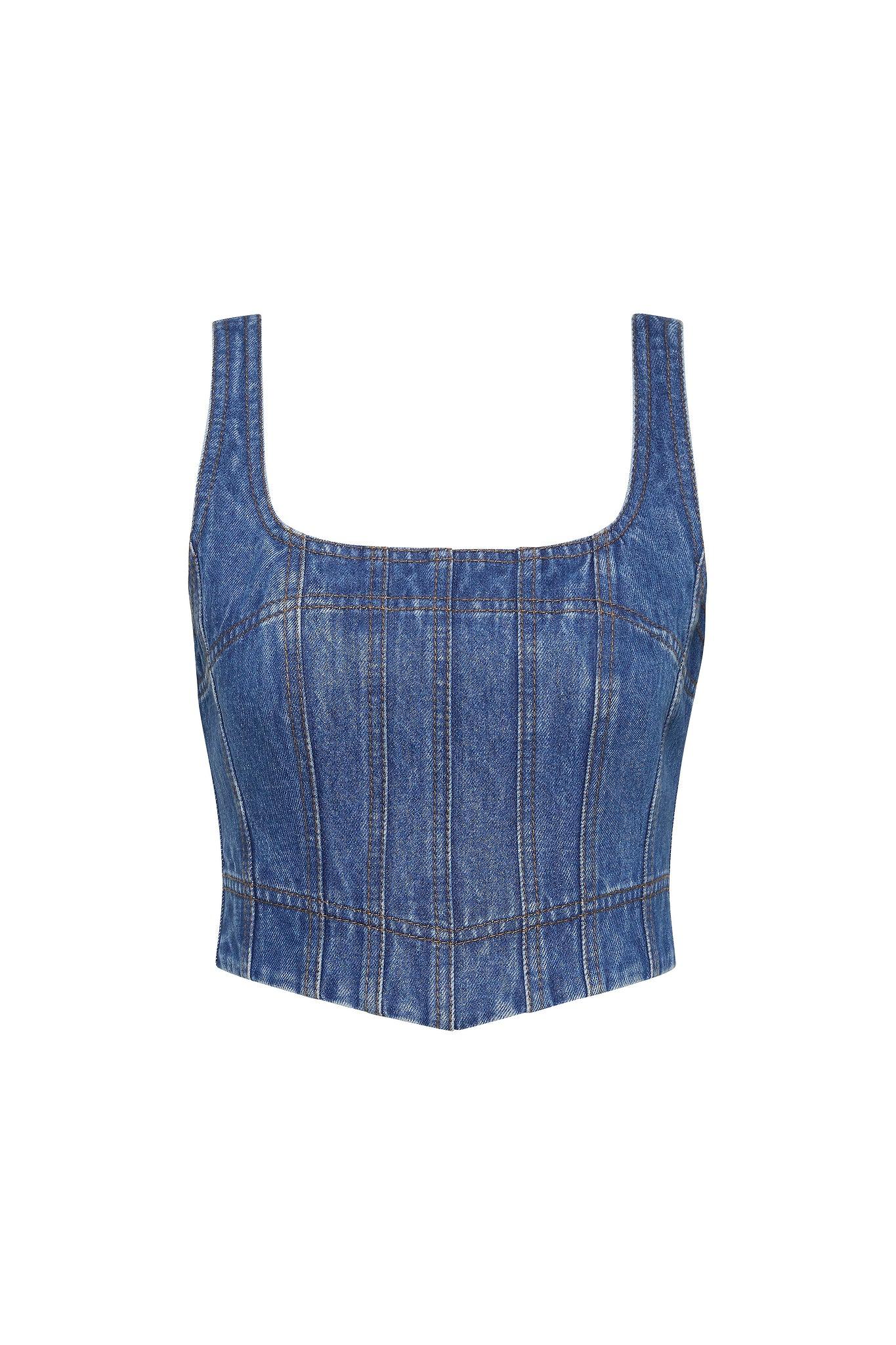 Rainer Denim Longline Bustier Product Image
