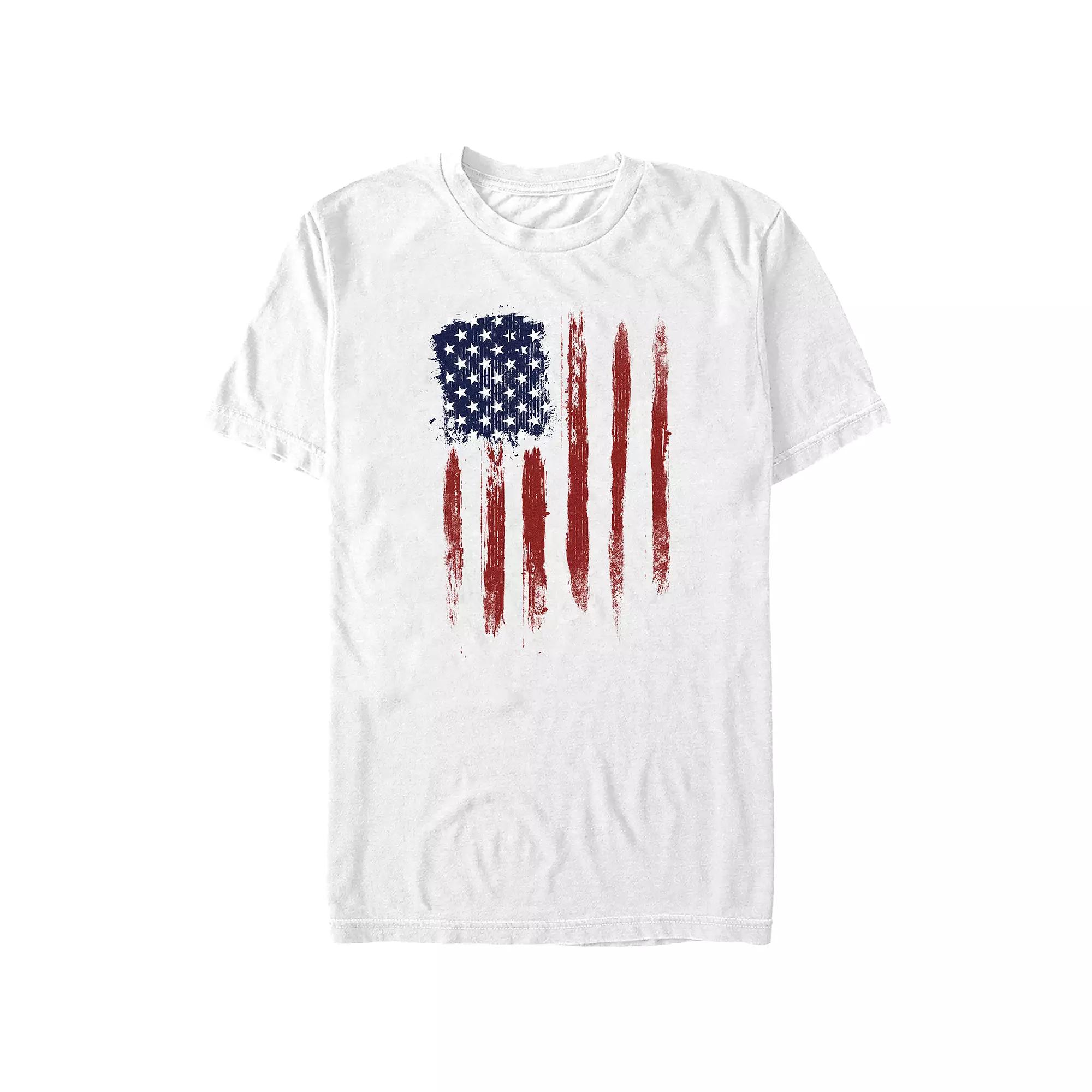Big & Tall USA Flag Distressed Style Graphic Tee, Men's,  Product Image