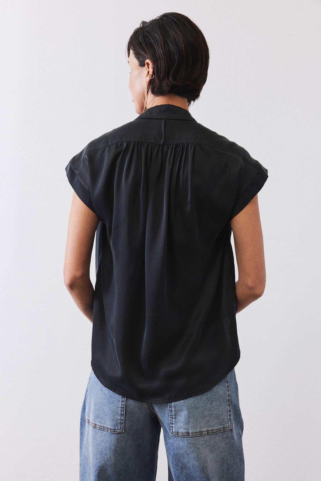 The Nonchalant Oversized Silk Blouse Product Image