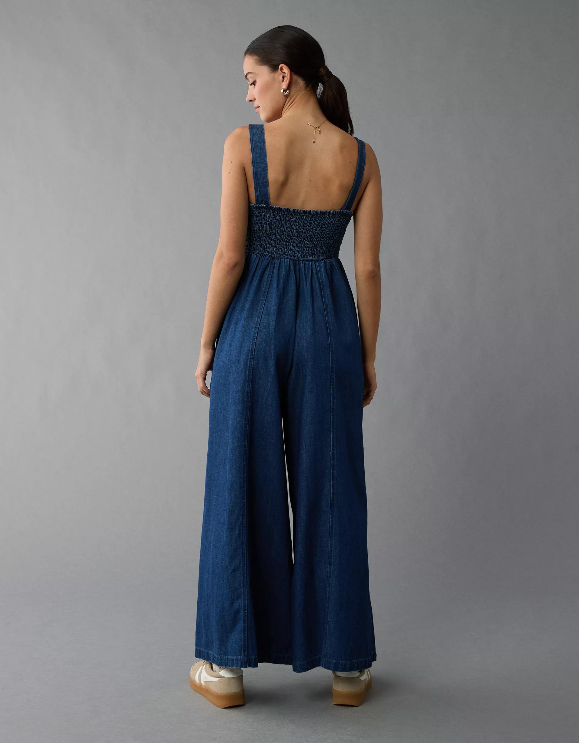 AE Smocked Sweetheart Jumpsuit Product Image