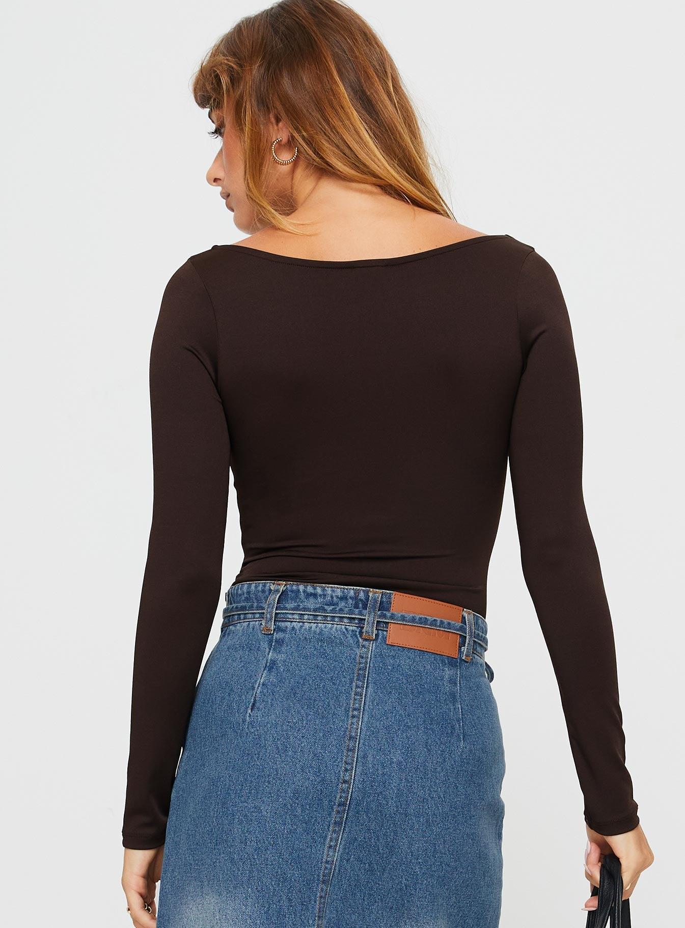 Ellery Bodysuit Brown Tall Product Image