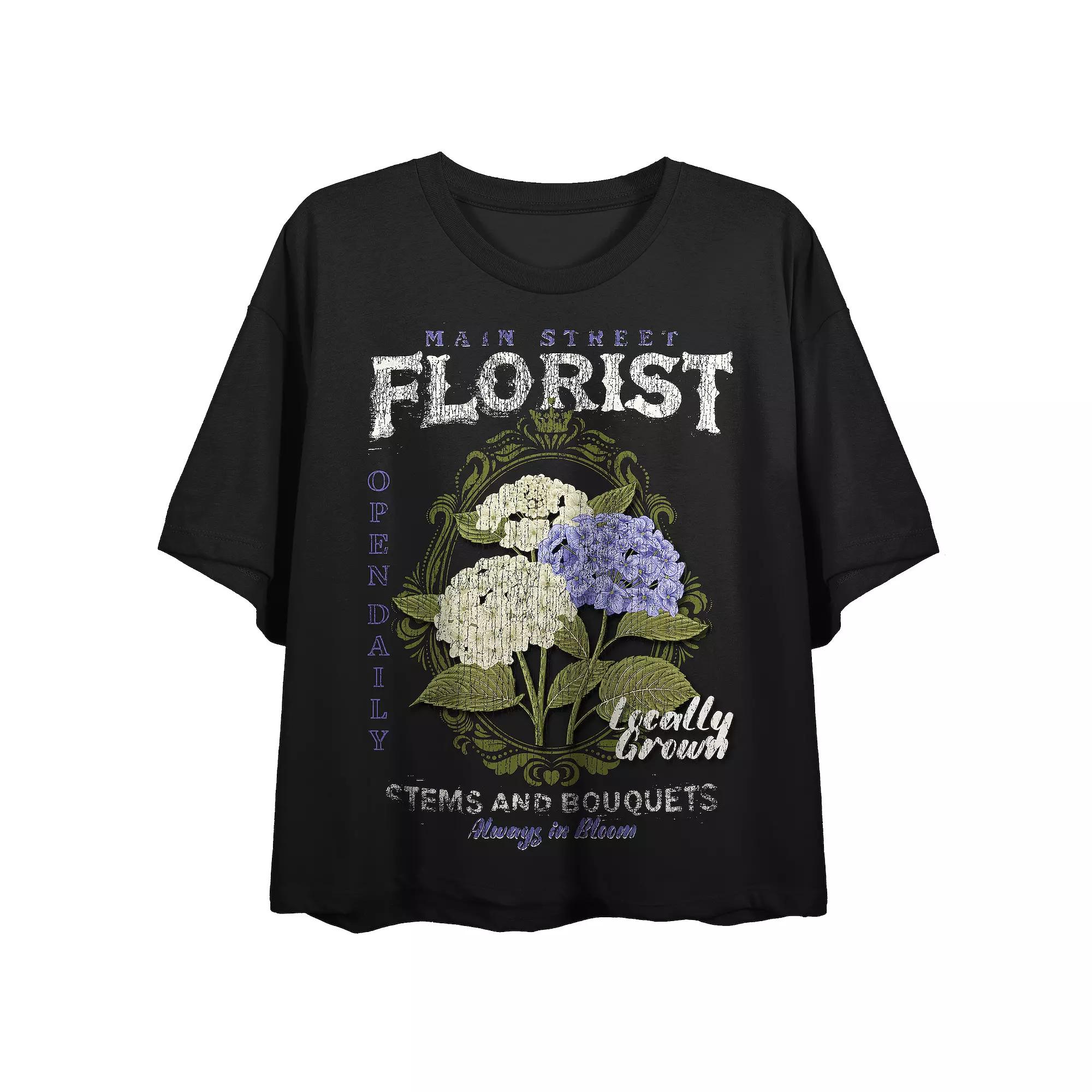 Juniors' Main Street Florist Locally Grown Graphic Tee, Women's,  Product Image