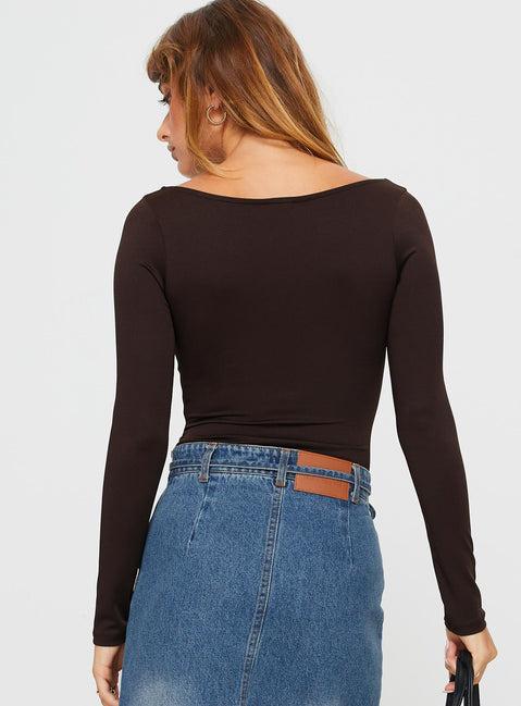 Ellery Bodysuit Brown Tall Product Image