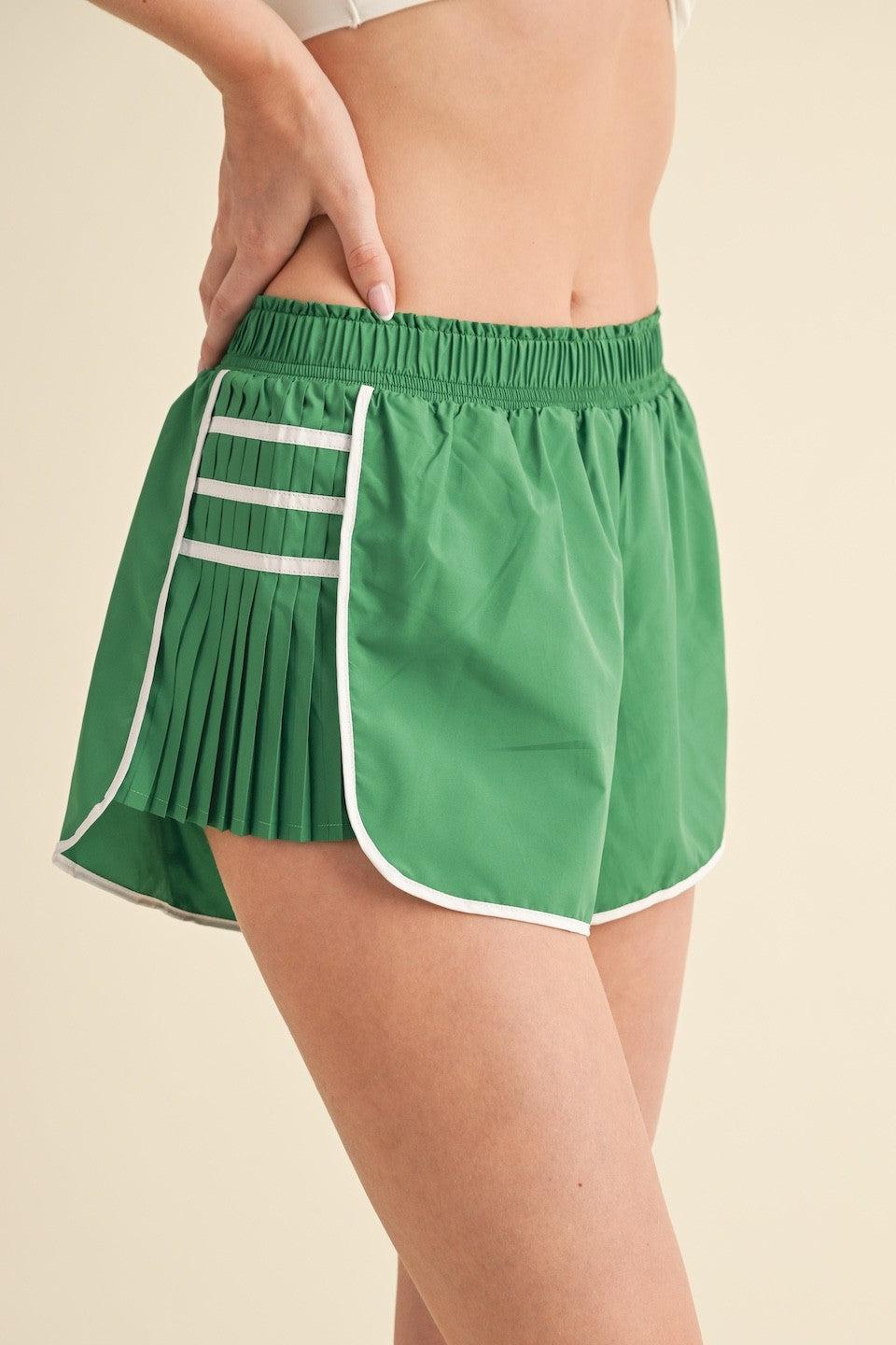 Pleated Sports Shorts Product Image