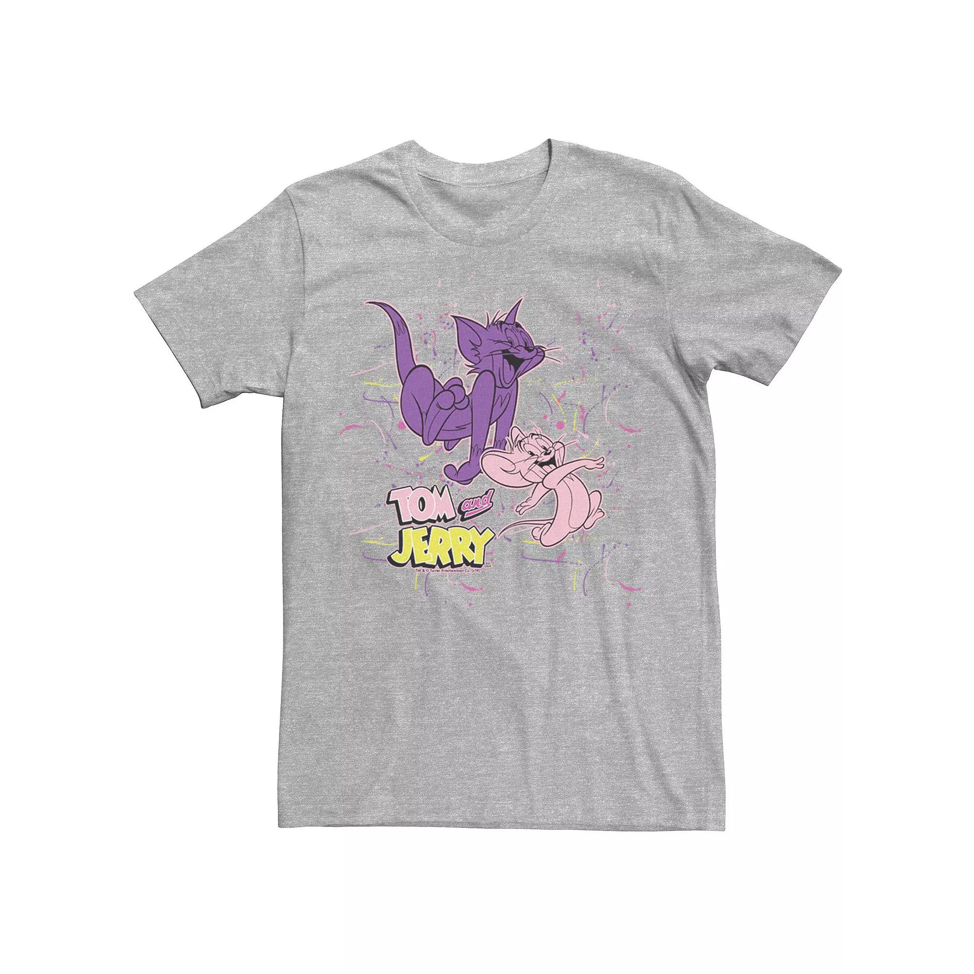 Men's Looney Tunes Tom & Jerry Splatter Paint Poster Tee,  Product Image