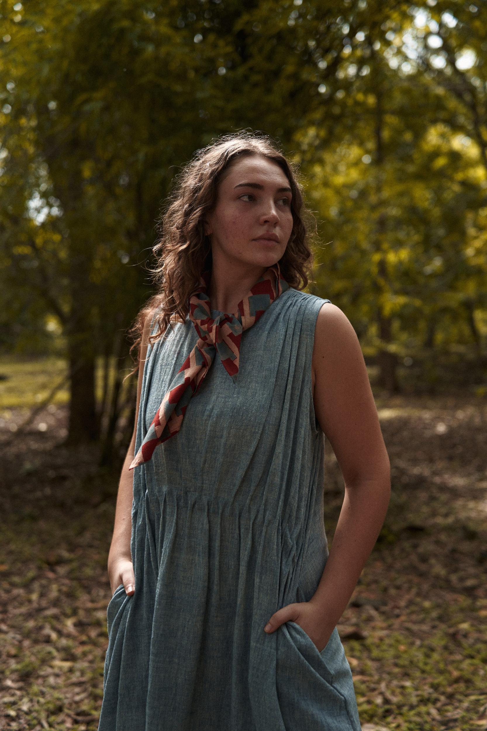 Indigo organic midi Dress Product Image