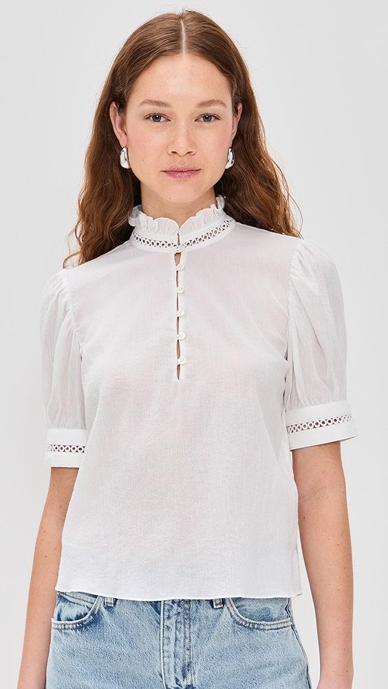 FRAME The Ruffle Collar Top | Shopbop Product Image