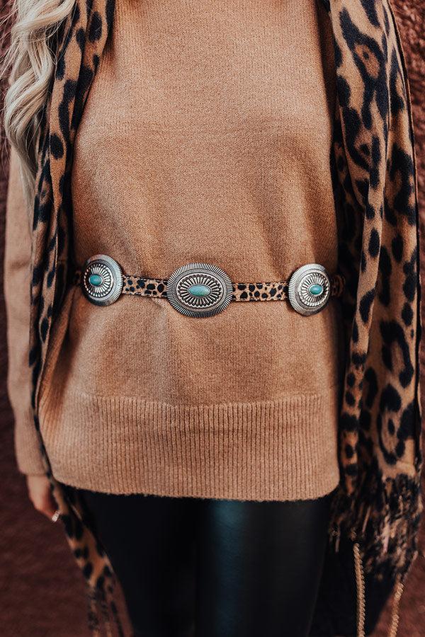 The Steele Concho Leopard Belt Product Image