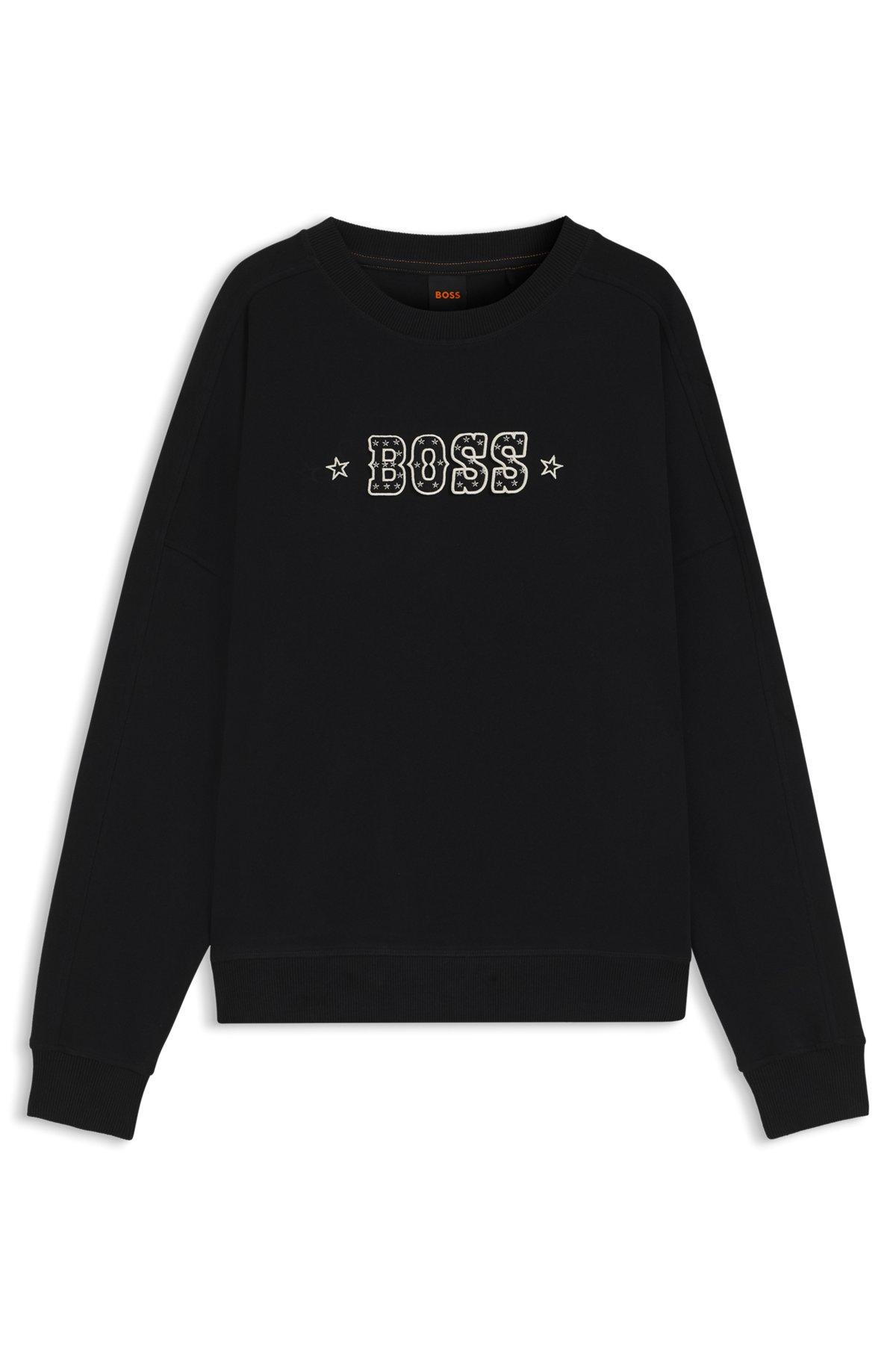Cotton-terry sweatshirt with logo detail Product Image
