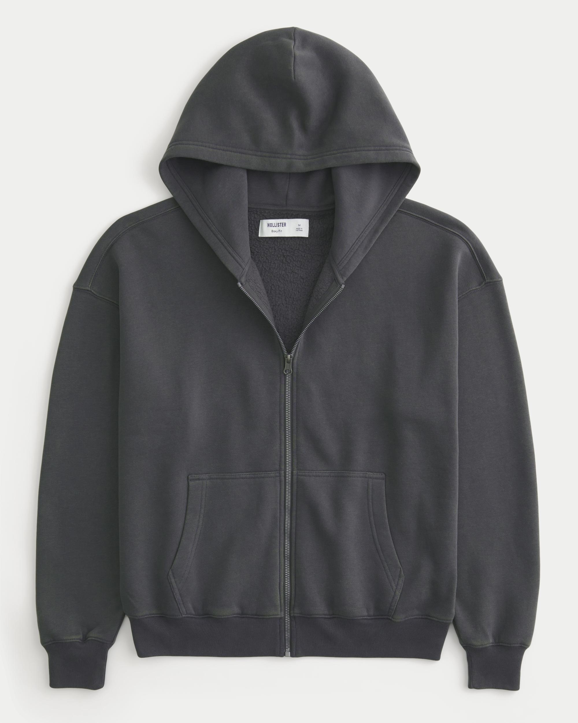 Boxy Zip-Up Hoodie Product Image