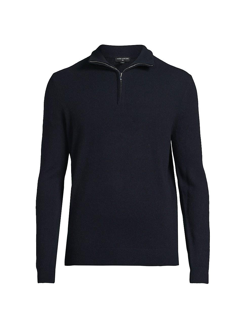 Mens Royal Cashmere Quarter-Zip Sweater Product Image