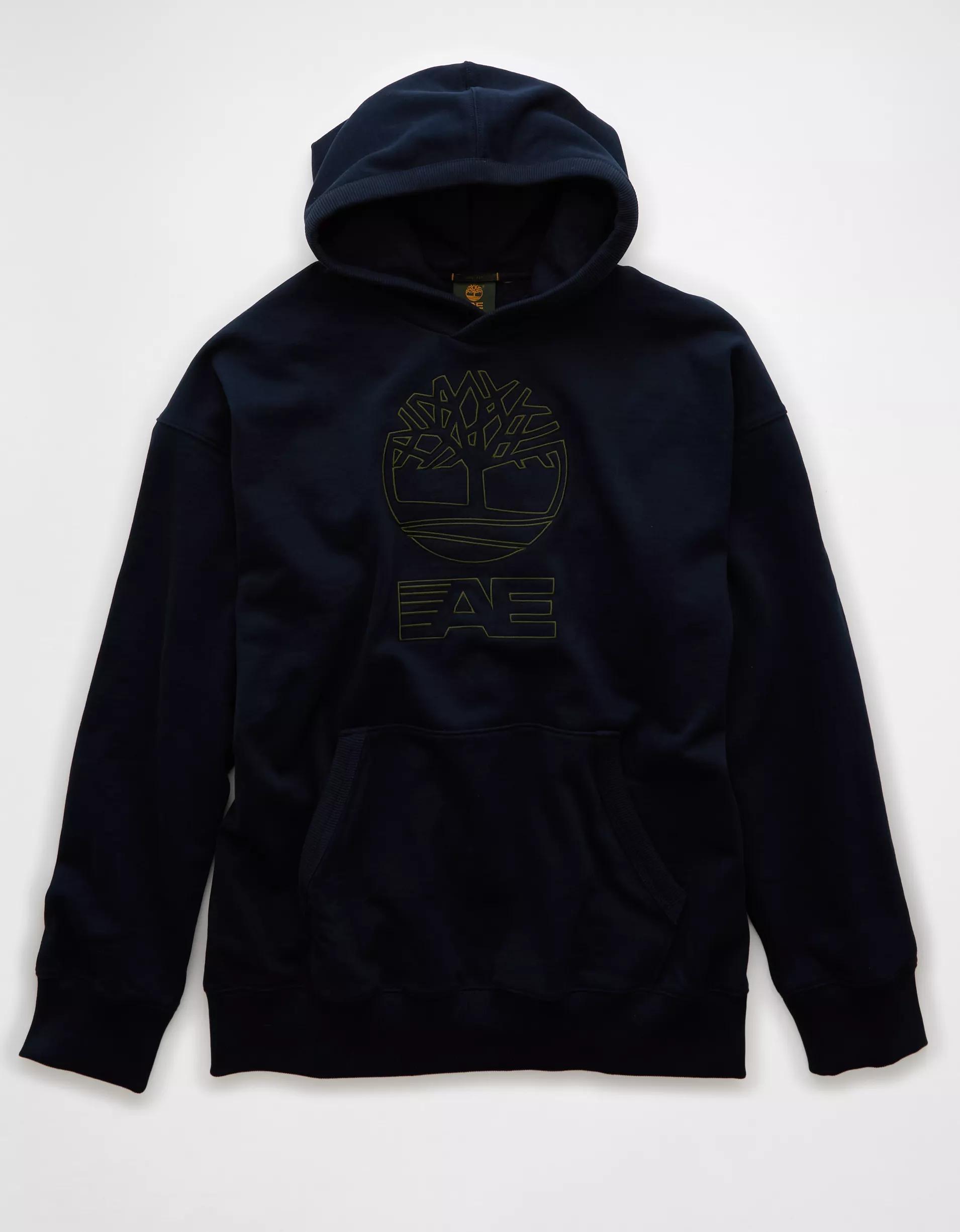 Timberland x AE Embroidered Cotton Hoodie Product Image