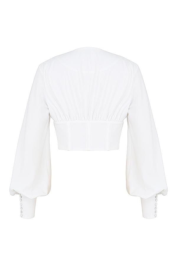 Mirabelle  white lace up corset Product Image