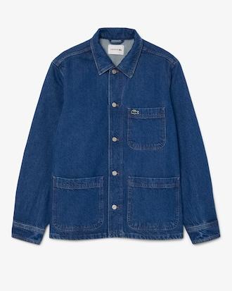 Heavy Cotton Denim Overshirt Jacket Product Image